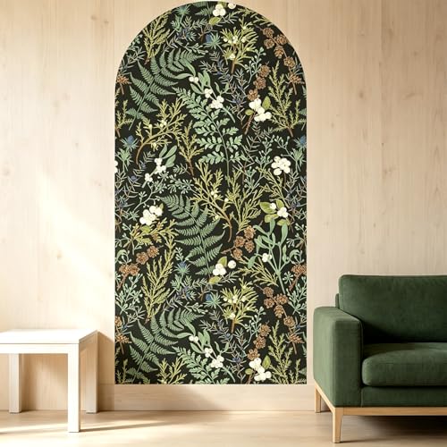 Wildflower Arch Wall Decals Peel and Stick, Large Floral Flower Fabric Wall Stickers, Removable Leaves Home Decor Art Wallpaper for Bedroom Living Room Classroom Office Wildflower#3
