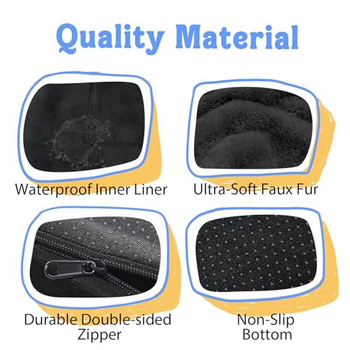Image of Orthopedic Waterproof Dog Bed for Medium and Large Dogs | Egg Crate Foam, 4-Sided Bolster Support, Waterproof Liner, Non-Slip Bottom, Removable Bolster Cover, 36 x 27 Inch