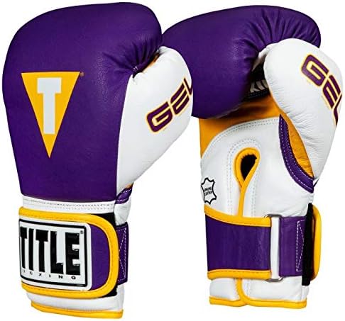 Gel World V2T Bag Gloves, Purple/White/Gold, Medium