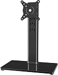 Célibataire LCD Computer Monitor Free-Standing Desk Stand Mount Riser pour 13 d'une valeur de 32 écran de pouce avec pivotant, réglable en hauteur, rotation, Vesa Base Stand tient un (1) Écran jusqu'à 77Lbs(HT05B-001))