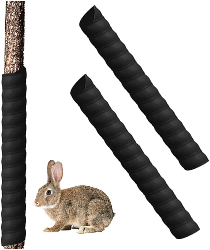 Lot de 6 protections pour tronc d'arbre, 2 tailles, noir