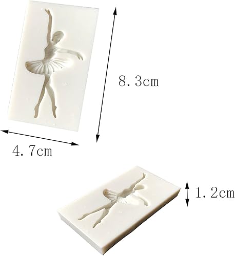 Miniatura 2 de Molde de silicona para bailarinas, amantes de la danza, bricolaje, fondant, dulces, chocolate, piruleta, postres, cubitos de hielo, goma, jabón,