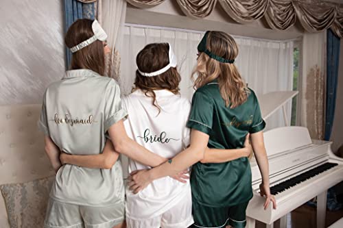 Generic Custom Pajamas For Bridal Party Bridesmaid Pajamas Pajama For Women Two Piece Pj Sets Soft Sleepwear Lingerie Bridesmaid Gifts Short Sleeve Pajamas Tops Bridal Party Perfect Gift Maid Of Honor thumb #8