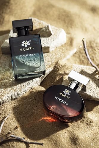 Image of Black Fury & Florelle by APS Majeste PACK for Men -Women, Best Of Men Perfume Combo - 4 x 50ml (2Black Fury &2 Florelle) | Long Lasting | Perfume For Women |Perfume for Men