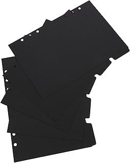 VILLCASE 15Pcs Separador De Índice Divisores De Página Para 6 Divisórias De Argolas Para 3 Argolas Divisores Portáteis Divisórias De Fichário Com Abas Divisórias De Abas Divisórias