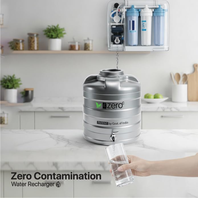 Image of Zero C Alkaline Water Dispenser with Tap | BPA-Free Mineral Water Storage | Natural pH Balance Water Tank | RO Water Storage | Drinking Water Dispenser for Home & Office | 17 L