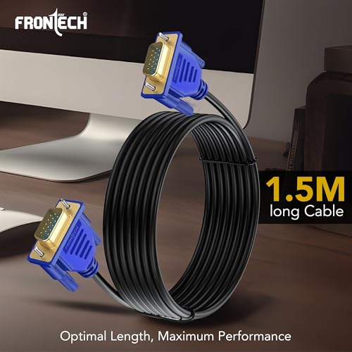FRONTECH VGA Cable - 1.5M Length | Enhanced Signal Transmission for HD Audio/Video | Versatile Connectivity at Optimal Length | Universal... - Image 6