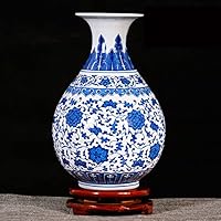 青花喜字觚花瓶 磁器 景徳鎮 置物 青花喜字觚花瓶 磁器 景徳鎮 置物