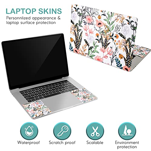 Image of DINKY Laptop Skin Sticker Decal, 12 inch 13 inch 13.3 inch 14 inch 15 inch 15.4 inch 15.6 inch Laptop Universal Reusable Vinyl Skin Stickers Cover Art Decal Notebook PC Personalized Protector (Beautiful Floral)