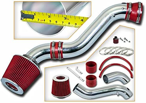RL Concepts Red Short Ram Air Intake Kit + FILTER 02-05 For Chevrolet TrailBlazer 4.2 I6