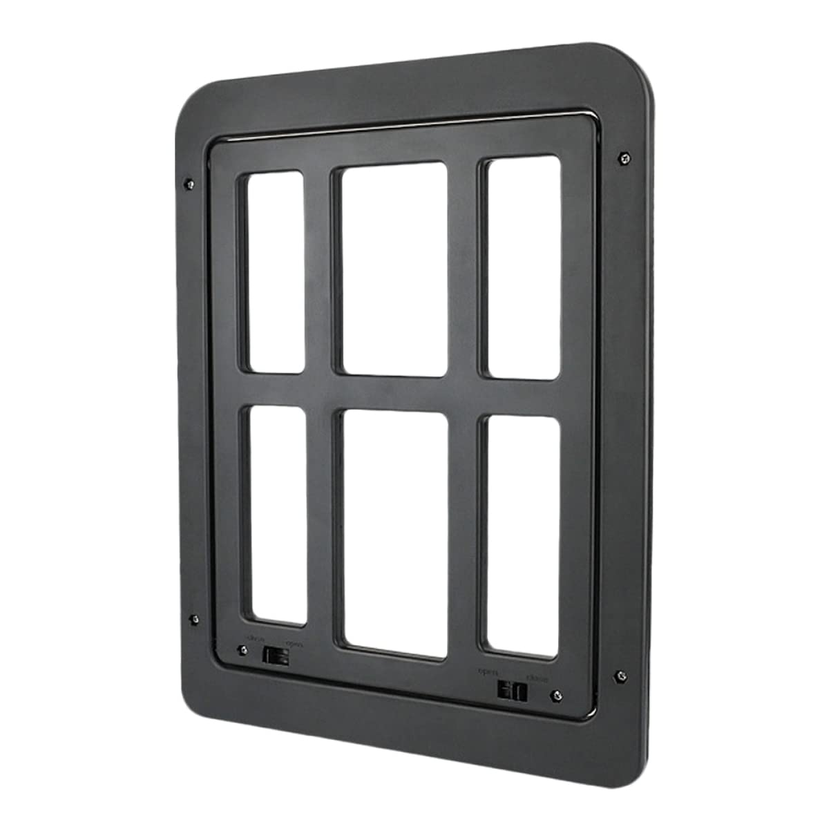 Abaodam 1 Set Pet Door Pet Gates for Pet Screen Door Puppy Gate House Door Flap Door Small Cat Door Mesh Screen Door Interior Doggy Lockable Cat Door Gate Black Abs