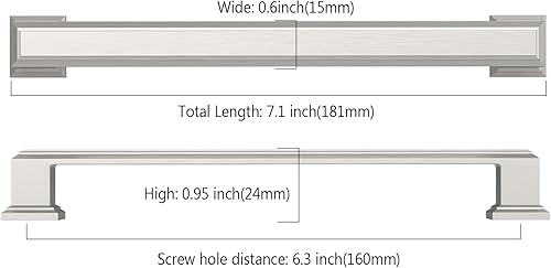 Vista 115 de Asidrama 10 Pack 7.5 Inch(192mm) Brushed Brass Cabinet pulls Kitchen Cabinet Handles, Cabinet Pulls Kitchen Cabinet Hardware for Cupboard Drawer