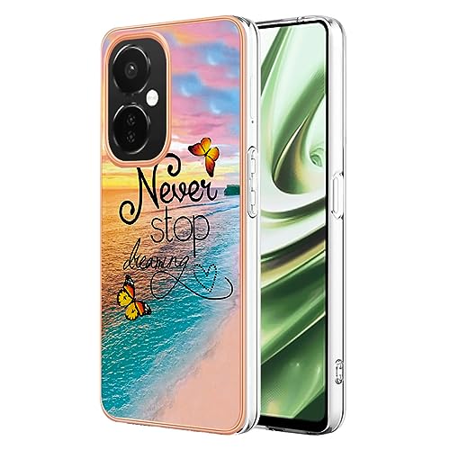 SEAHAI Funda para OnePlus Nord CE 3 Lite 5G, Patrones Colores Elegante Delgada a Prueba de Golpes TPU de Goma Suave Carcasa de Silicona Colorida - Mariposa ensueño