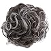 PRETTYSHOP Hairpiece Hair Rubber Scrunchie Scrunchy Updos VOLUMINOUS Curly Messy Bun brown gray mix # 10H1001B G25E