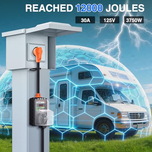 Image of Nilight 30 Amp RV Surge Protector 12000 Joules Circuit Analyzer