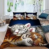 ▶【Mode-Design】Diese Bettwäschekollektion wird durch Reaktivfärben 3D gedruckt, hat eine lebendige Farbe,gesund und weich. Diese neuartigen dekorativen 3-teiligen Bettwäsche-Sets machen Ihr Schlafzimmer stilvoll und attraktiv, luxuriös, schick, lebendig und passen hervorragend zu jeder Dekoration!