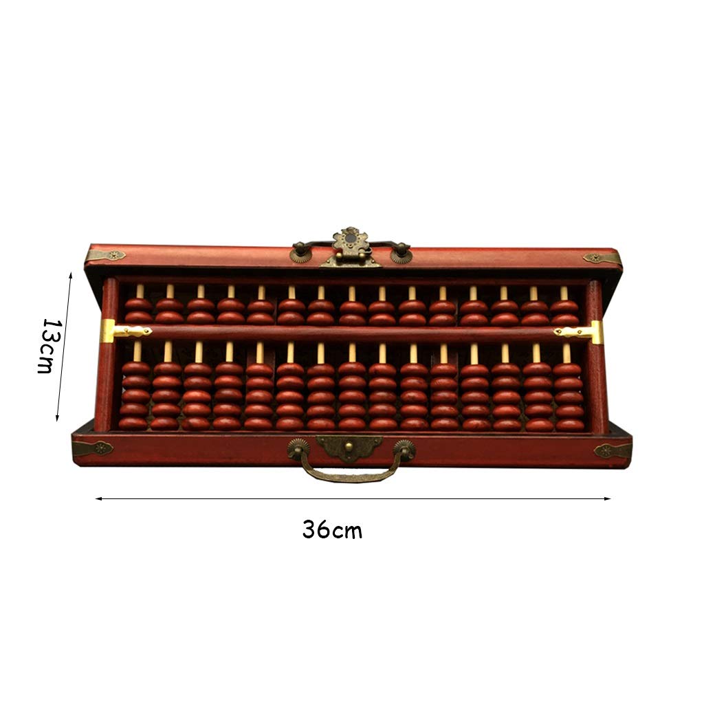 Boulier Standard à Chiffres, boulier en Bois, boulier rétro boulier Ornements décoratifs Collection boulier Artisanat boulier en Acajou avec boîte d'emballage
