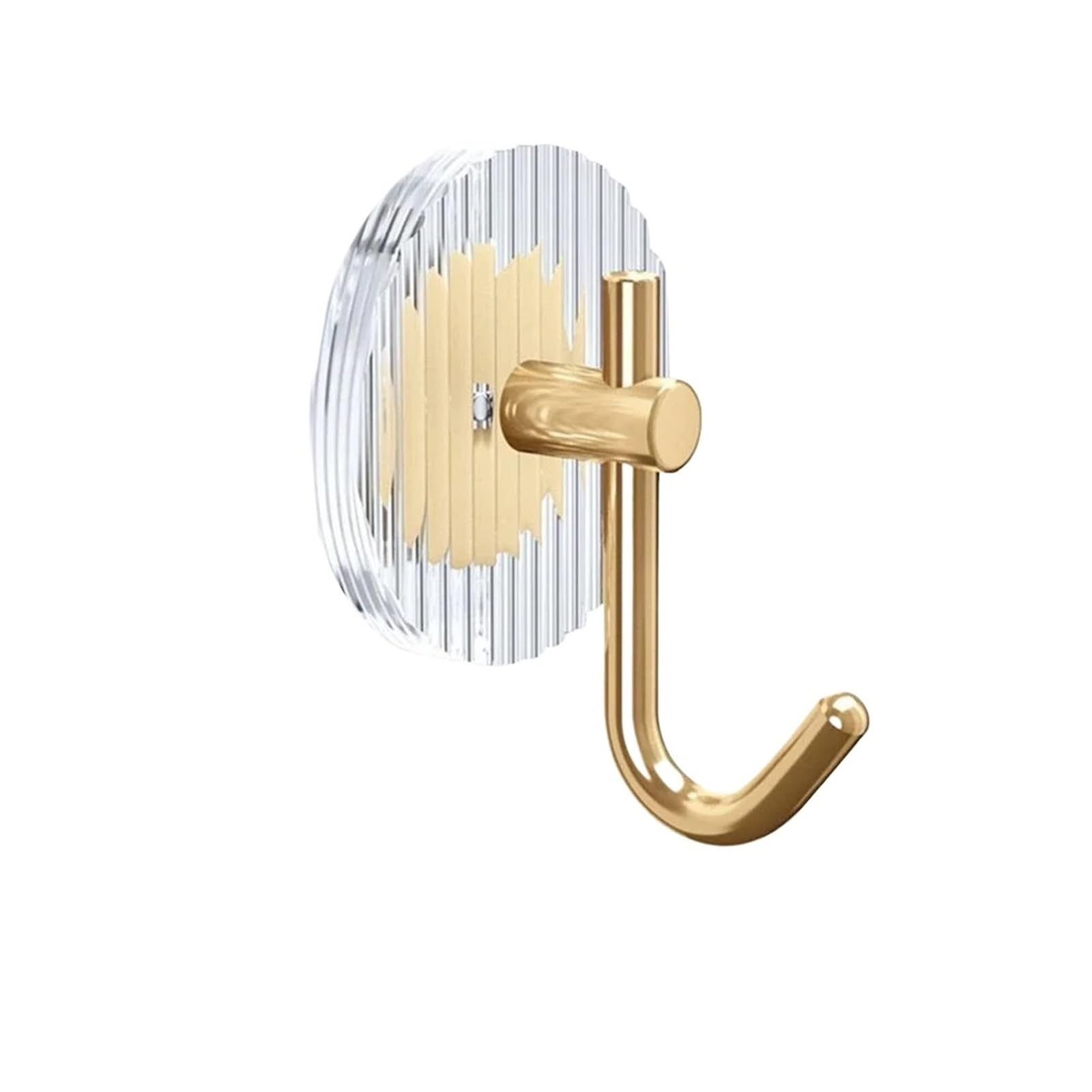 HRXEXSBAM Pack of 1/2 Adhesive Wall Hooks Acrylic Shower Hooks for Hanging Towel Racks Bathroom Accessories(Gold-1pc)
