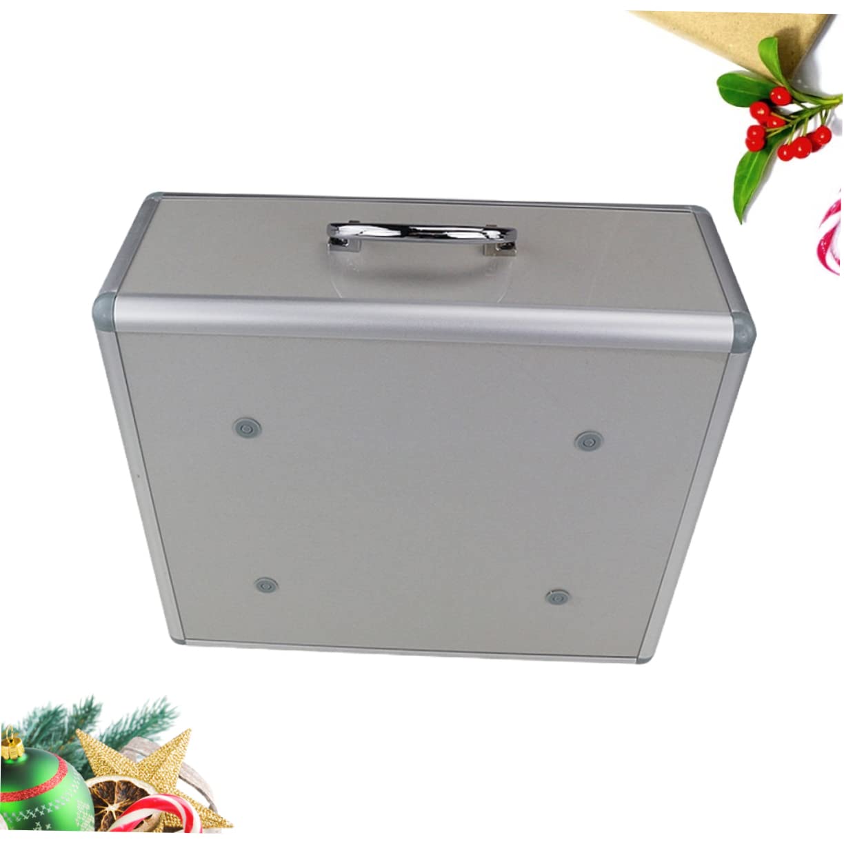 Botiquín Plata Portátil de Primeros Auxilios de Aleación de Aluminio | Tres Compartimentos Tapa, Uso en Casa y Exterior, Diseño de Pared, Contenedor de Almacenamiento para Niños
