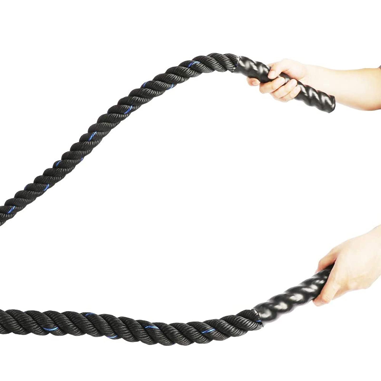 Verdrehtes Battle Rope, Trainingsseil Schwer, Gewichtetes Übungsseil, Krafttrainingsseil, Fitnessseil für Kämpfe, Workouts, Klettern, Fitnessstudio (Size : 15m)