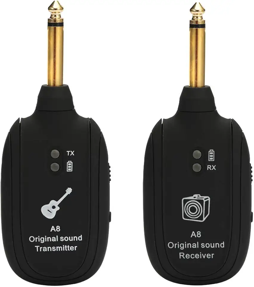 Pegar, Romacci Conjunto receptor transmissor de guitarra sem fio A8 UHF 730 mhz 50 m para guitarra elétrica baixo violino