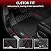 LASFIT Floor Mats for Porsche Cayenne 2019-2026 All Weather Floor Liner TPE Custom Fit 1st & 2nd Row Rubber Car Mats for Porsche Cayenne Automotive Accessories, Black, Easy to Clean