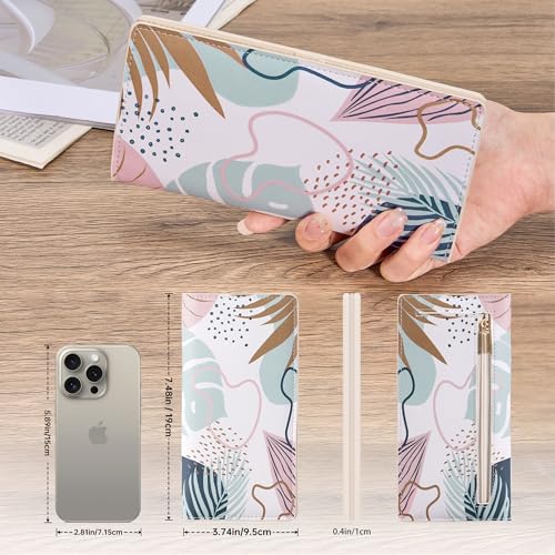 Ultra Slim Wallet for Women RFID Blocking Womens Wallet Credit Card Holder Bifold Ladies Wallet with Zip Pocket3