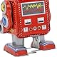 Keenso Aufziehbarer Vintage-Roboter, Retro-Klassiker, Uhrwerk, Frühlingsspielzeug für Café, Bar, Restaurant (Rot)