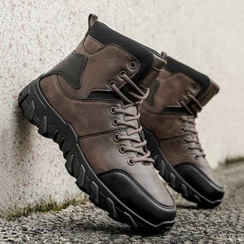 Bottines décontractées homme chocolat 40 2/3 rétro à lacets - 2