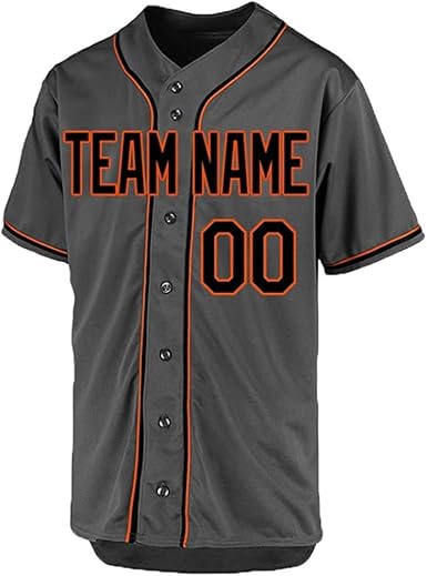 Black and grey baseball jersey Clearance