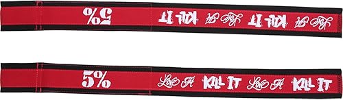 Miniatura 2 de 5% Nutrition Correas de elevación de alta calidad para levantamiento de pesas, 23 x 2 pulgadas, 100% algodón, dos capas con costuras dobles