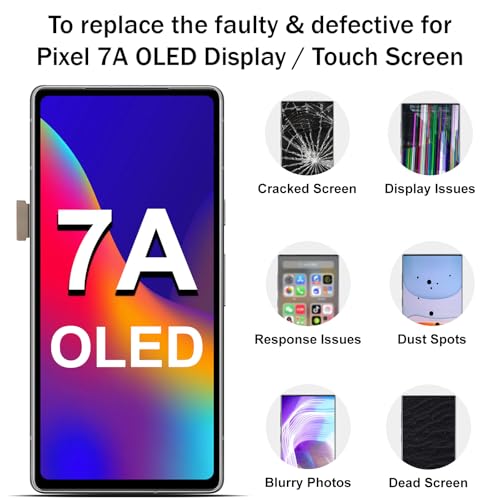 Écran OLED pour Google Pixel 7A avec châssis et kit de réparation complet - 3