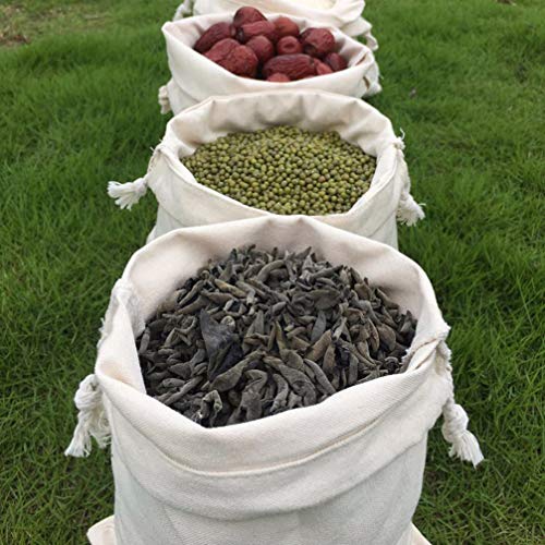 NICEXMAS Sacos de Armazenamento Saco de Tecido de AlgodÃ£o ReutilizÃ¡vel Produzir Sacos de CordÃ£o d