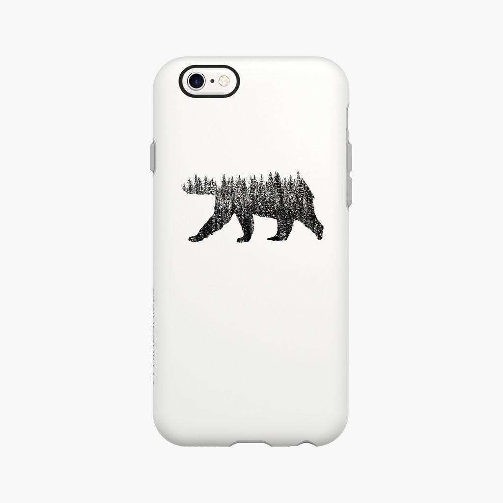 RhinoShield iPhone 6s Plus Case, [Customized PlayProof]-Bear in The Forest Heavy Duty Shock Absorbent [High Durability] Scratch Resistant. Ultra Thin. 11ft Drop Protection Rugged Cover-White