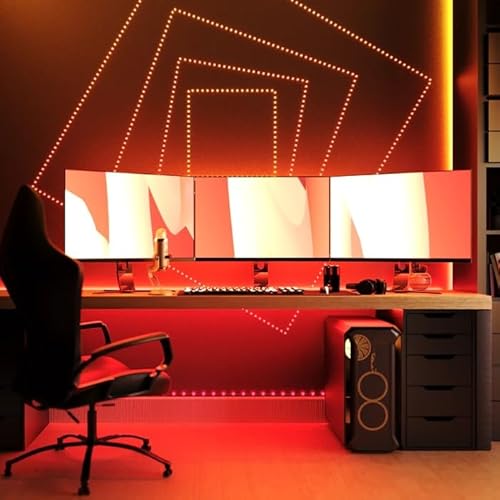 Dots 10m, Striscia LED Multicolore per Esterno e Interno, Striscia LED RGB Flessibile, Compatibile con Alexa e Google Home, IP44, 16M+ Colori, Controllo App, Filo Trasparente, 200 LED - Gadget - Immagine 7