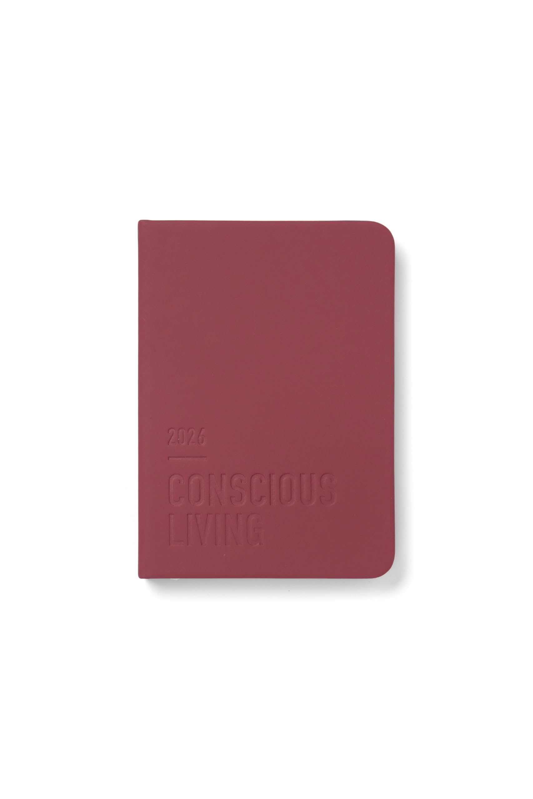 Letts of London Conscious Evergreen A6 week to view 2026 diary - Berry 26-082556