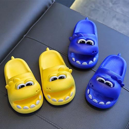 Cloud Slides for Kids Girls Boys Cartoon Dinosaur Summer Beach Non-Slip Slippers Shower Bathroom Shoes Novelty Open Toe Sandals for Little/Big Kids(Little Kid 12.5-13.5(195mm), Blue)2