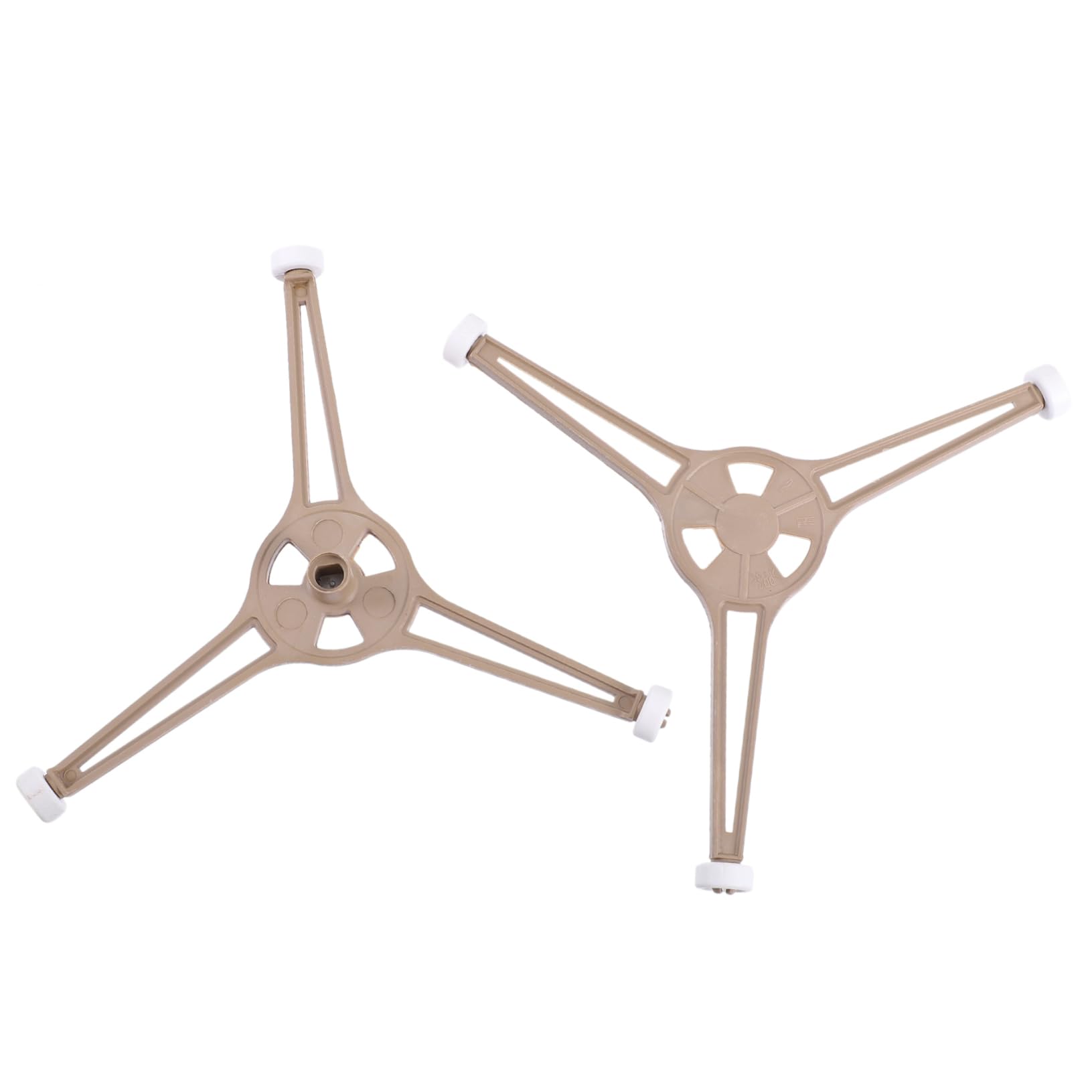 Cabilock Microwave Oven Turntable Plate Racks Easy Rotation Glass Plate Tray 3-Wheel Roller Stand for Even Heating