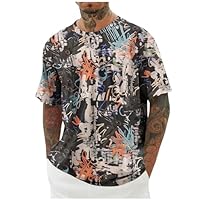 Générique T Shirt Homme Manches Courtes Graffiti Graphic Tee-Shirt Décontracté Imprimé Design Tshirt pour Hommes Coton Haut ete Col Rond Top Grande Taille T-Shirts mes commandes passées Noir Fin Cut M