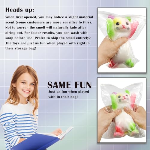 Image of Big Hand Painted Cat Squishy Toys,Large Cute Ultra Soft Kitty Squeeze Fidget Toys for Stress Relief ,Kawaii Squishies Sticky Animal Toys for Adults Kids,Decompression Sensory Balls (Tabby)