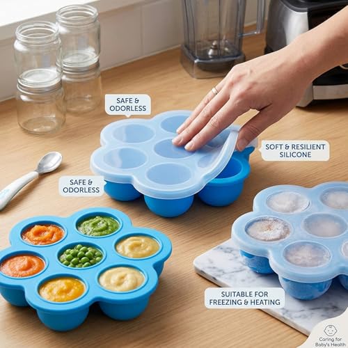 Moldes de silicona para comida de bebé, pack de 5 miniatura 7
