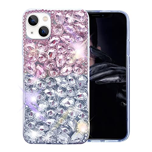 Coque strass iPhone 14 Plus antichoc et brillante effet diamant 3D