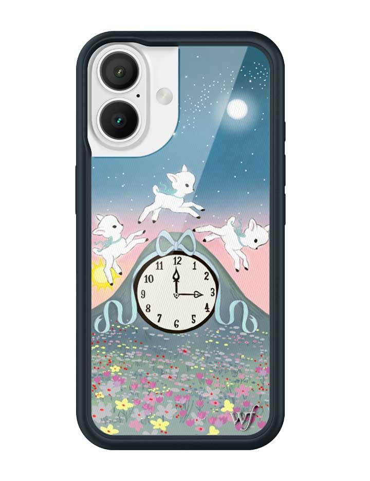 Image of Wildflower Cases - Compatible with iPhone 16 | Protective Black Bumper, 6.5ft Drop Test Certified, Women Owned Small Business | Floral Clock Ribbon Aesthetic Trendy Cute | Collab - Laufey