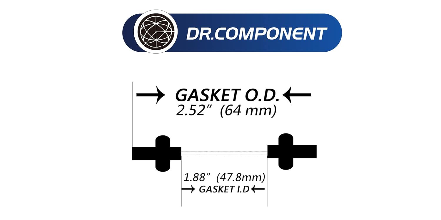 2" Sanitary Standard Tri-Clamp Gaskets (Pack of 5), Black FKM-VITON