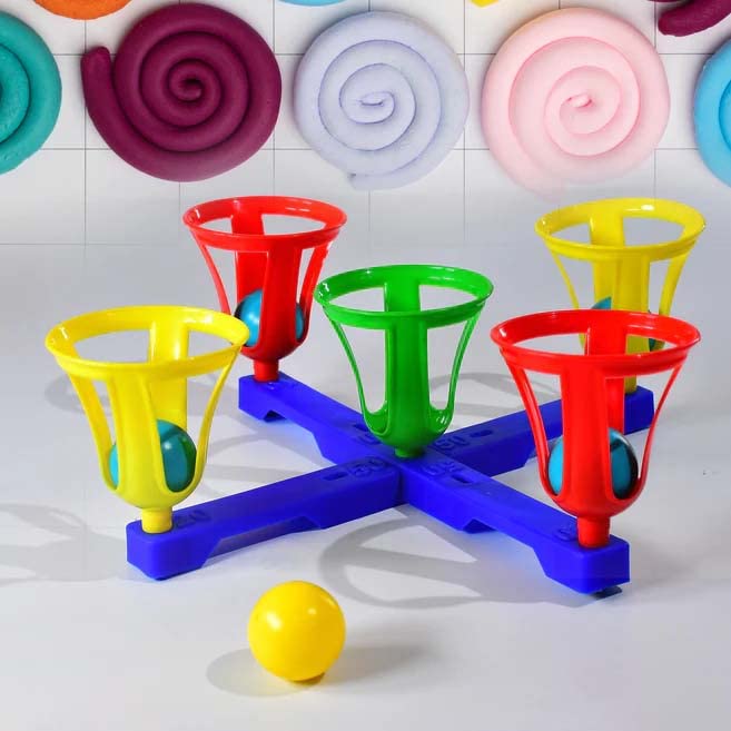 Ayashilp Baskets and Balls Fun Toy for Kids with 5 Basket and 5 Balls