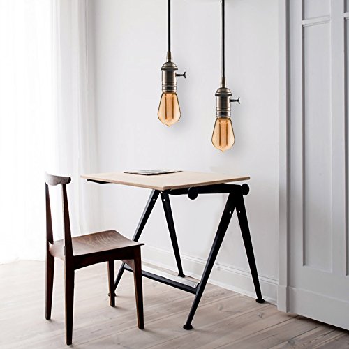 Harwez Vintage Decorative Edison Led Light Bulb, Dimmable Amber Rn(Retro&Novelty) St64/St19, Virtual Squirrel Cage Filament, 3.5W 2000K Soft Warm Mood Lighting(Not Daylight White), E26 Medium Base #TOP5