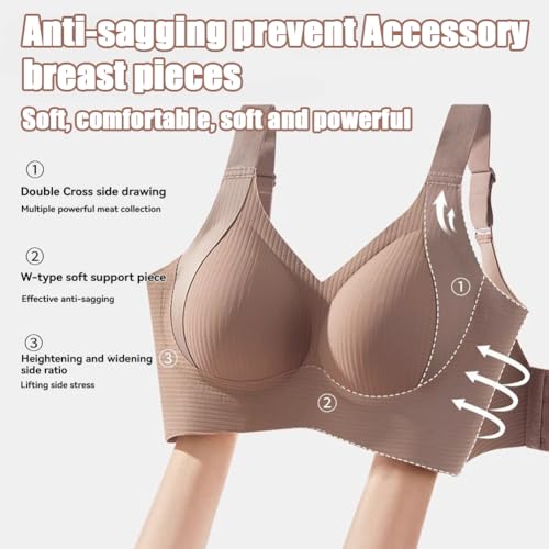 Submarinen-S Bra, Sentdream Women's Super Firming Wire-Free Push Upm, 3 PCS Solid Adjustable Wireless Liftbra3