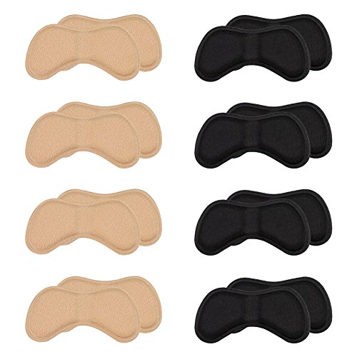 Amteker 8 Pairs Shoe Heel Insoles, Cushion Pad Foot Care Protector, Prevent Rubbing Heel Shoes, Back of Heel Protector