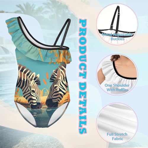 Image of Yzaoxia Girls Swimsuits One Piece Bathing Suit Sleeveless Gymnastics Swimwear for Kids 3-14Y