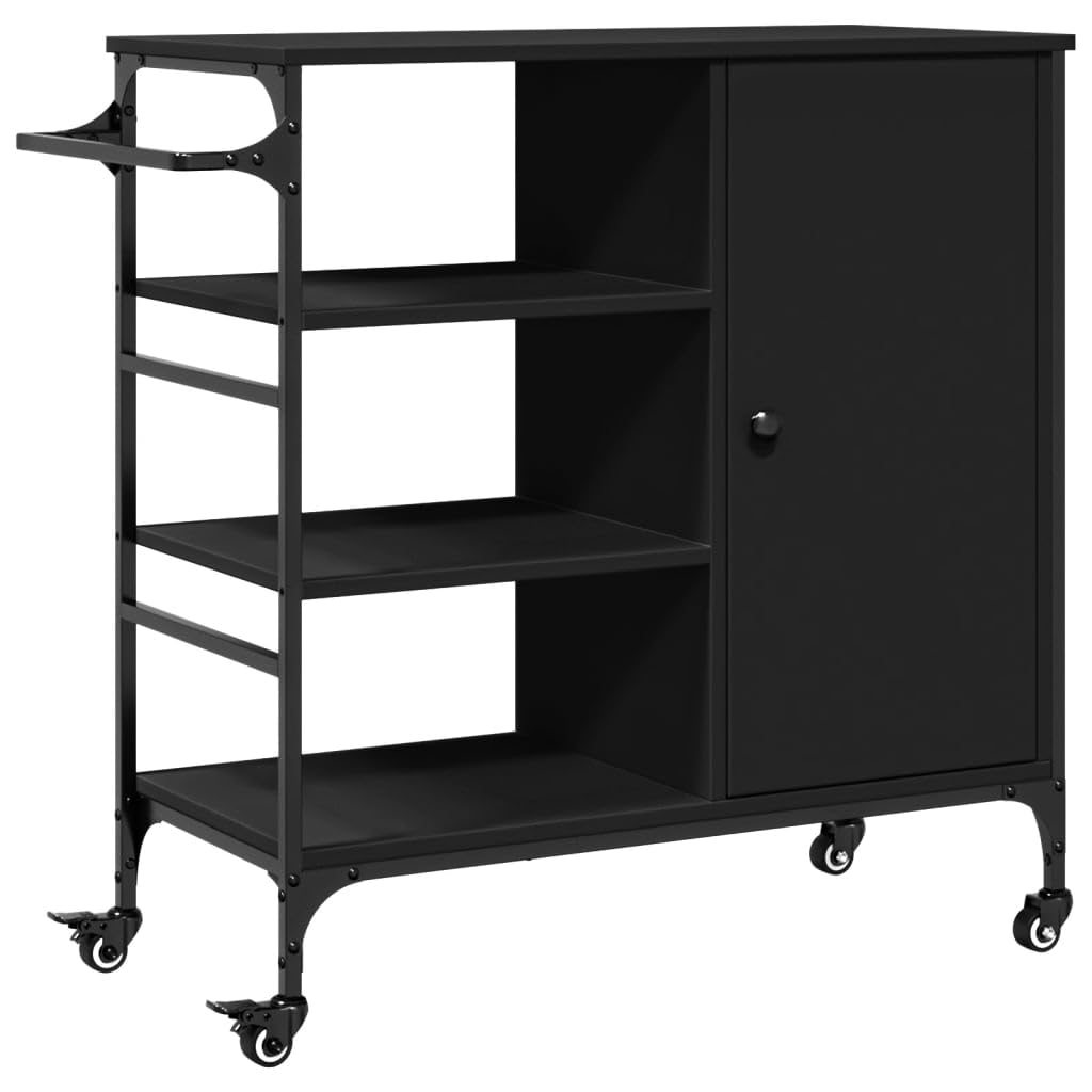 Meuble d'appoint de cuisine noir pour stopper le désordre